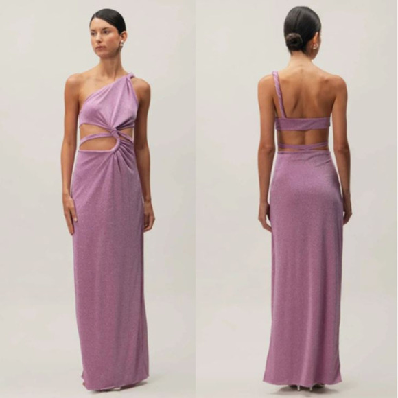 NWT BaoBab Luada Twisted One-Shoulder Maxi Dress Lirio Purple Women's Size Small - Picture 1 of 8